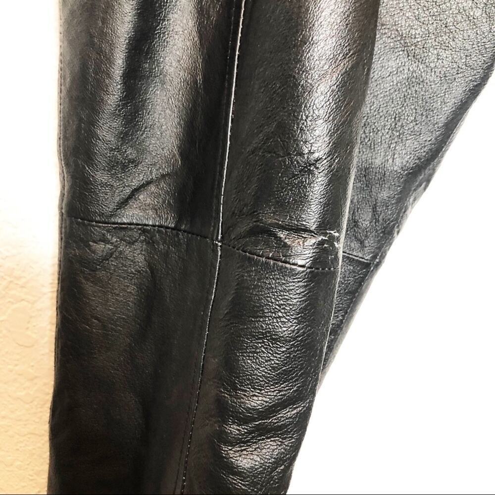BAGATELLE Vintage 100% Leather Pants Straight Leg 90s Grunge - Picture 7 of 12